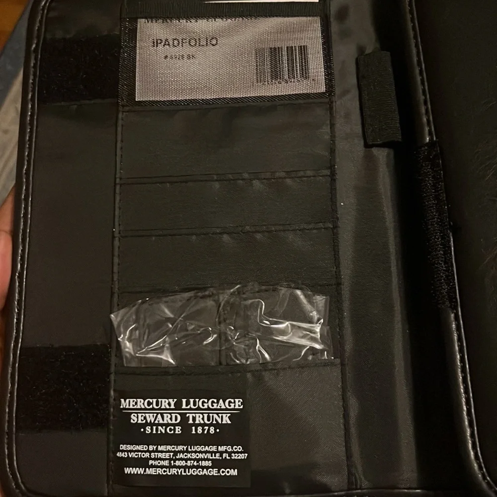 Mercury Luggage Tactical Ipadfolio, Black, 10 1/2in.x8 3/4in.x1 1/2in.